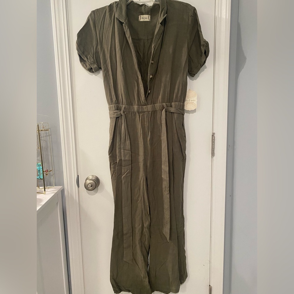 Altar'd State Sage Green Jumpsuit